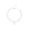 Collar de Oso Lindo en Capas de Perla Rosa para Mujer Diseño de Nicho de Lujo Ligero Cadena de Clavícula de Doble Capa Accesorios de Moda