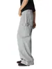 Ropa de Hombre Fengshe / Primavera Tinta Salpicada Lavado Retro Americano Desgastado Gris Sucio Ropa de Trabajo Pantalones Casuales Rectos Sueltos