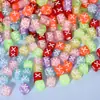 A-Z Cubos Transparentes 6*6 Letras Individuales Cuentas DIY Accesorios para Joyería Cuentas Inglesas de Colores Educativas para Niños Sueltas