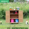 Zapatero Exterior de Madera Estilo Pastoral para Balcón Protección Solar Entrada Caja de Herramientas Multifuncional Gabinete de Almacenamiento para Jardín Gabinete para Artículos Varios