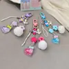 Letra Creativa Colgante de Corazón con Lazo Luminoso Estilo Coreano Acrílico con Recubrimiento UV Decoración Llavero Accesorio para Bolso