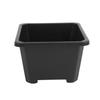 Maceta cuadrada para suculentas maceta de plástico negro maceta cuadrada blanca con reborde jardinería borde recto maceta cuadrada negra venta al por mayor