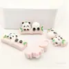 Dibujo Animado Lindo Panda Bambú Animal Pegamento de Crema Accesorios DIY de Resina Funda para Teléfono Móvil Cuerda para la Cabeza Material para Joyería de Taza de Agua