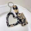 Llavero Espejo de Maquillaje Corazón Amoroso Lentejuelas Brillantes Llavero de Coche Colgante para Bolso Adornos Colgantes para Coche DIY Accesorios
