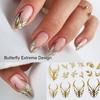 Nuevas pegatinas de uñas transfronterizas con hojas, rosas, líneas de amor, platino, pegatinas adhesivas de llama para uñas.