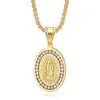 Transfronterizo Europeo y Americano Nuevo Hip-Hop Hiphop Retrato Retro Lujo Accesible Alrededor de Diamante Ovalado Colgante Joyería Joyería para Hombres