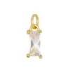 Colgante de Circonita de 12 Colores Más Vendido Transfronterizo, Colgante de Collar de Lujo Chapado en Cobre Dorado, Accesorios para Joyería DIY