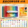 Set de rotuladores de acrílico líquido directo, modelo nuevo con ventana visual, rotulador portátil para pintura artística, bolígrafo de acuarela de color apilable