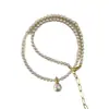 Collar de Perlas de Imitación Shijia de Lujo Ligero Nicho de Lujo Ligero Cadena Xiaomi de Gama Alta Moda Elegante Simple Colgante de Diamante Destellante