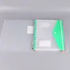 Carpeta de 3 anillas para hojas sueltas, transparente, para guardar hojas de examen de datos, carpeta de música, libro de colección para pasar páginas, bolsa de archivo, nueva transfronteriza