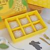 Caja de regalo para pastel de luna con piel de hielo de durian, paquete de 6, caja de cartón aislante para hotel Flow Heart, regalo de mediados de otoño