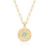 Amazon Luna Dorada Estrella León Ojo Maligno Colgante Collar Cadena de Clip Europea y Americana Medalla Regalo de Cumpleaños