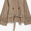 Ins Ropa de Mujer al por Mayor Estilo Europeo y Americano Transfronteriza Moda Casual a Cuadros Corta Recta con Cordones Cortavientos 3705410