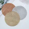 Comercio Exterior Transfronterizo Dorado Caliente Posavasos Decoración de Mesa Manteles Individuales Antideslizantes Aislantes de Calor Posavasos Pequeños Manteles Individuales a Juego
