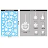 Decoraciones Creativas de Navidad, Bolas Colgantes Soñadoras, Bastones de Caramelo, Copos de Nieve, Pegatinas de Vidrio, Feliz Navidad, Pegatinas Estáticas de Muñeco de Nieve