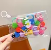 Gomas para el pelo de felpa para bebés, Bandas elásticas de alta elasticidad para niñas, Suaves con el cabello, Cuerdas elásticas pequeñas para el pelo, Accesorios para el pelo de Año Nuevo para niños
