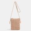 Bolsa de palha feminina 2024, nova, cor sólida, simples, bolsa transversal de ombro, comércio exterior, viagem, celular, carteira, bolsa de praia