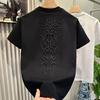 Camiseta de cuello redondo de estilo occidental de moda de manga corta para hombre y mujer, para primavera y verano de 2024, con el mismo estilo de celebración de Internet. Top de tendencia que combina con todo.