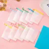 Saco Espumante para Lavar o Rosto com Fita Colorida Rede de Limpeza Rede de Espuma Densa e Macia Saco para Sabonete Facial Espumante Frete Grátis