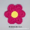 J05 Bufanda, Gorro, Suéter Versátil de Flor de Seis Hojas de Crochet Hecho a Mano de Bai Xi, Suéter de Lana para Niños con Flores