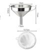 Funil Filtro de Aço Inoxidável 304 Filtro para Licor Vinho Funil Filtro