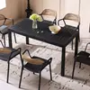 Mesa e Cadeira de Pátio ao Ar Livre Estilo Cream Europeu Combinação Casa B&B Lazer Terraço ao Ar Livre Café Mesa Quadrada