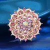 Nueva Moda Francesa Exquisito Broche de Girasol Artesanía Pesada Temperamento Elegante Broche para Mujer Accesorios de Vestimenta Venta al por Mayor