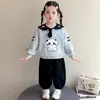 Conjunto Informal para Niña Pequeña Primavera Otoño 2026 Nuevo Sudadera con Cuello de Marinero para Bebé Ropa de Otoño Conjunto de Dos Piezas Súper Lindo para Niños