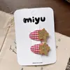 Nuevo Clip BB Pequeño Rojo a Cuadros Lindo Infantil Pasador para Flequillo para Niñas Versátil Pasador de Estrella Accesorio Lateral para el Cabello