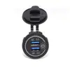Cargador de coche de carga rápida QC3.0 pantalla táctil interruptor puerto de carga USB dual apertura única modificación de coche