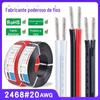 Cabo Paralelo Duplo Vermelho e Preto 2468 20Awg Núcleo de Cobre Tiras de Bambu 0.5mm2 Cabo de Alimentação CC