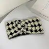 Diadema popular transfronteriza europea y americana, diadema para lavarse la cara con estampado de pata de gallo, accesorio para el cabello deportivo de moda, diadema tejida, diadema de ala ancha