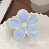 Estilo Coreano Novo Ins Costura Flor Grampo de Cabelo Textura Alta Qualidade Suave Meio Cabelo Versátil Acessórios de Cabelo Pinça Tubarão Feminina