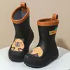 Versión Estudiante de Primaria de Botas de Lluvia Kapibala, Botas de Lluvia para Niños, Modernas y Lindas, Impermeables, Antideslizantes, de Caña Baja, de Caña Media, Botas de Agua Cálidas