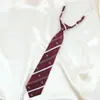Jk Estilo Japonés Perezoso Sin Atar Banda Elástica Corbata de Moño para Hombre Corbata de Moño para Mujer Floral Versátil Tira de Foto de Graduación Escolar Rayas Tendencia Universitaria