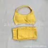 En Stock Dfyne Mismo Estilo Conjunto de Sujetador de Cuello Halter y Pantalones Largos para Mujer Pantalones Largos de Cadera de Melocotón Conjunto de Yoga Fitness