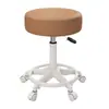 Taburete giratorio de altura ajustable con ruedas, taburete redondo con respaldo, silla de maquillaje, taburete de peluquería, taburete de tocador, tocador