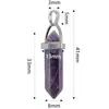 Los más vendidos de Amazon 8*32 Columna Hexagonal de Doble Punta Bala Piedra Natural Accesorios DIY Colgante de Cristal Ágata Jade