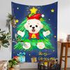 Tela Colgante de Árbol de Navidad de Dibujos Animados para Niños Tela Decorativa Estilo Han Tapices Navideños 2022 Tela de Fondo para Tapices Pintura de Tela para Pared Impresión Digital