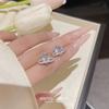 Pendientes Exquisitos de Plata S925 con Aguja de Plata, Circonita y Perla, Estilo Nicho Versátil y Sencillo, Pendientes de Lujo Ligero de Alta Gama para Mujer