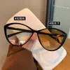 Nuevas Gafas Retro Ojo de Gato de Montura Grande Fotosensibles que Cambian de Color para Miopía, Personalizadas para Chica Popular, Antivioletas, Tendencia Retro para Mujer