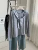 Chal a rayas de bloques de color estilo coreano de otoño, camiseta de manga larga para mujer, top base elástico versátil de ajuste ceñido, retro juvenil