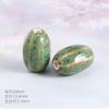 Venta al por mayor de cuentas de cerámica Jingdezhen con forma de flor de sandía larga, esmaltadas, cuentas sueltas vintage, collar, pulsera, accesorios de bricolaje, colgante