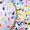 Accesorios Populares de Dibujos Animados Transfronterizos con Forma de Corazón para Uñas de Gato Kt, Lindos Accesorios Duales de Color con Forma de Corazón de Hello Kitty Usables para Uñas y Aretes