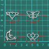 4 novos acessórios de liga DIY Hollow Animal borboleta golfinho charme conector de amor poroso