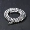 Joyas Xuandi En Stock Transfronterizo Cadena de Tenis Hip-Hop Cadena de Clavícula Simple de una Sola Fila con Pedrería Cadena Cubana Collar