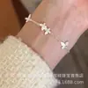 Pulsera de Mariposa de Plata de Ley, Fresca y Dulce, Gama Alta, Lujo Ligero, Joyería de Mano de Nicho y Exquisita, Regalo de Cumpleaños para Novia