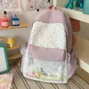 Nueva mochila de estilo japonés de alta apariencia, ins, nicho, dulce y linda, con estrellas, para estudiantes de secundaria y preparatoria, bolsa de doble hombro ligera y simple