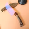 Venta Caliente Transfronteriza Piedra Cruda de Cristal Obsidiana Ópalo Cuchillo de Talla Pulido a Mano Daga Cuchillo Garra Adorno Decoración