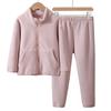 Traje Aoxushi Padre-Hijo Otoño e Invierno Forrado de Felpa Chaqueta Gruesa Pantalones Conjunto de Dos Piezas Cálido Cortavientos Uniforme Escolar Artefacto para Invierno